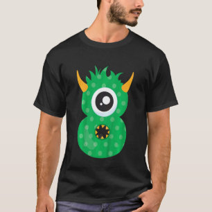 T-shirt Enfants Huit ans Monstre 8e anniversaire Enfants P
