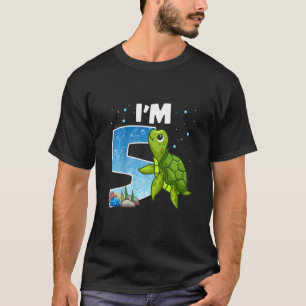 T-shirt Enfants I Am 5 Tortues Anniversaire Tee