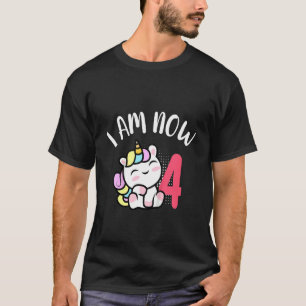 T-shirt Enfants Ich Bin 4 ans Fille 4e anniversaire Unicor