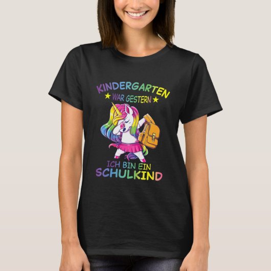 T-shirt Enfants Ich Bin Ein Schulkind Schulung Mädchen Kit (Devant)