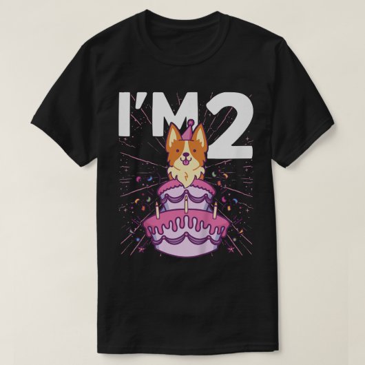 T-shirt Enfants Im 2 anniversaire Fête de chien Enfants 2e (Design devant)