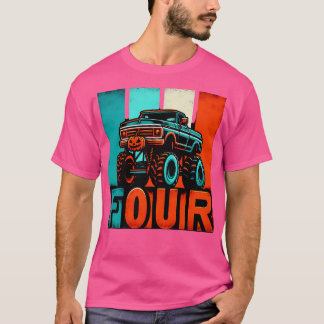 T-shirt Enfants Im 4 Voici Comment je roule Monster Truck