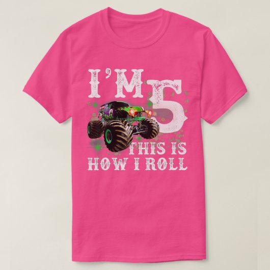 T-shirt Enfants Im 5 sim C'est comment je roule Monster ru (Design devant)