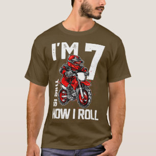 T-shirt Enfants Im 7 Il est comment je roule Dirt Bike 7e 