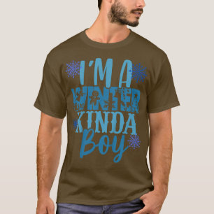 T-shirt Enfants I'm A Winter Kinda Boy Christmas Tree Ange