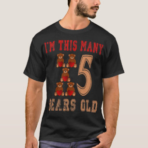 T-shirt Enfants I'm This Many porte Ancien 5ème anniversai