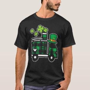 T-shirt Enfants Irlandais Green Plaid Pompier Camion St Pa