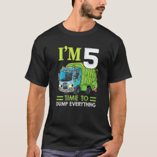 T-shirt Enfants J'ai 5 ans Anniversaire Garbage Truck 5t