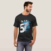 T-shirt Enfants J'ai 5 ans Requin 5e anniversaire (Devant entier)