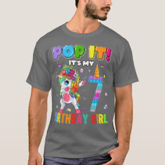 T-shirt Enfants J'ai 7 ans 7e anniversaire Unicorn Dabbing