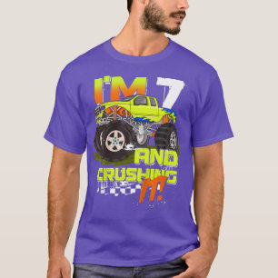 T-shirt Enfants J'ai 7 ans et l'écraser - Monster Truck 7 