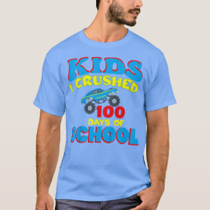 T-shirt Enfants J'Ai Écrasé 100 Jours De Garçons Scolaires