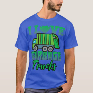 T-shirt Enfants J'Aime Garbage Trucks Enfants Garçons Enfa