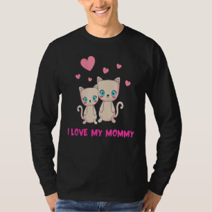 T-shirt Enfants J'Aime Ma Maman Pour Les Filles Cutte Baby
