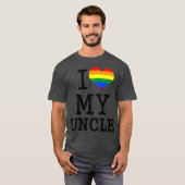 T-shirt Enfants J'aime mon oncle LGBT Drapeau Coeur Gay On (Devant entier)