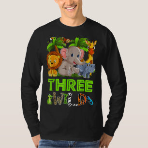 T-shirt Enfants jamais Wild Trois 3 Anniversaire Anniversa