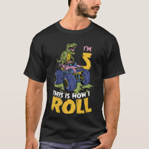 T-shirt Enfants Je suis 5 Voici comment je roule monstre C