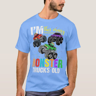 T-shirt Enfants Je suis ce nombre de camions Monster vieux
