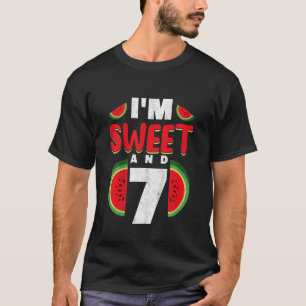 T-shirt Enfants Je suis doux et 7 ans melon de pastèque Me