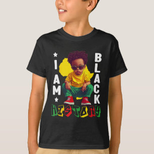 T-shirt Enfants Je Suis Histoire Noire Jeune Roi Noir Afro