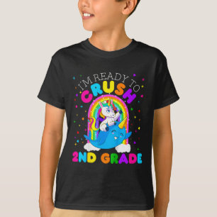 T-shirt Enfants, je suis prêt à écraser la 2e année Licorn