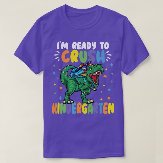T-shirt Enfants Je suis prêt à écraser la maternelle dinos (Design devant)