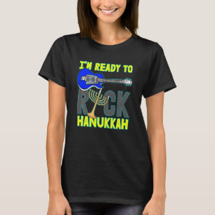 T-shirt Enfants Je Suis Prêt À Rock Hanoukka Guitar Music