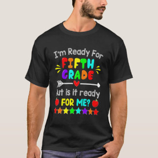 T-shirt Enfants Je suis prêt pour le premier jour de 5e an