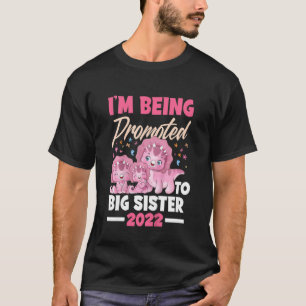 T-shirt Enfants Je suis promu à la grande soeur Dinosaur B