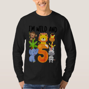 T-shirt Enfants Je suis Sauvage Et 5 Cinq Zoo 5e anniversa