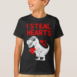 T-shirt Enfants, je vole des coeurs T Rex Dino Saint Valen