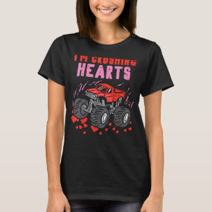 T-shirt Enfants J'écrase Coeurs Monster Truck Toddler Boys