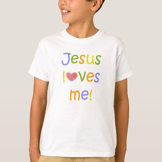 T-shirt Enfants Jésus m'aime Chemise (Devant)