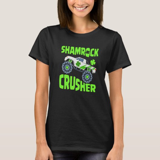T-shirt Enfants Jour de la Saint Patrick Pour Monster Truc (Devant)