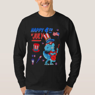 T-shirt Enfants Joyeux 4 juillet T-Rex Dino Dinosaur Baby