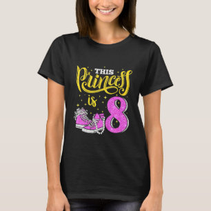 T-shirt Enfants Joyeux 8e anniversaire pour filles Couronn