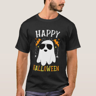 T-shirt Enfants Joyeux Halloween Cool Boo lunettes de fant
