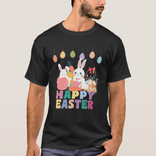 T-shirt Enfants Joyeux Pâques Mignonne lapin lapin Ear Oeu