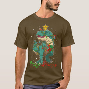 T-shirt Enfants Joyeux Remas Père Noël Tre Dino Toddler Di