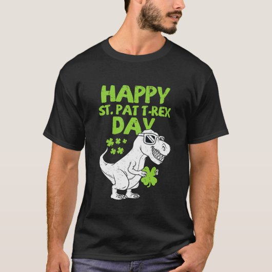 T-shirt Enfants Joyeux St Pat Trex Jour Dinosaur Da (Devant)
