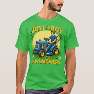 T-shirt Enfants Juste Un Garçon Qui Aime PelouseMowers Drô