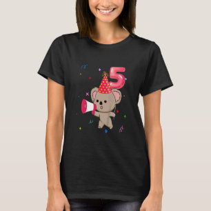 T-shirt Enfants Koala Bear Girl 5e anniversaire 5e année V