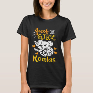 T-shirt Enfants Koala Juste Une Fille Qui Aime Les Koalas