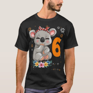T-shirt Enfants Koala Ours 6e anniversaire Fille 6 ans Nai
