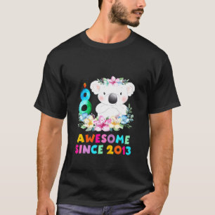 T-shirt Enfants Koala Ours 8 Ans Anniversaire Tenue Pour G