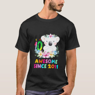 T-shirt Enfants Koala Portent 10 Ans Vêtements D'Anniversa