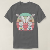 T-shirt Enfants Lapin de Pâques Rétro Mignonne Rabbit Chas (Design devant)