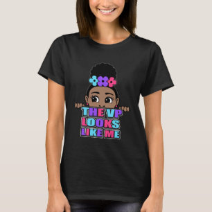 T-shirt Enfants Le VP Me Ressemble Petite Fille Brown Rôle