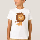 T-shirt Enfants Lion Cartoon Cute Greedy (Devant)