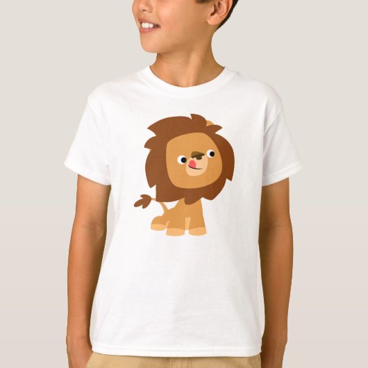 T-shirt Enfants Lion Cartoon Cute Greedy (Devant)